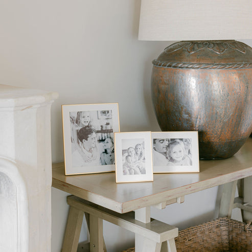 Addison Ross Matte Gold Photo Frame with Mount 5x7