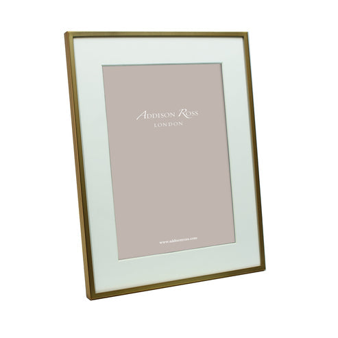 Addison Ross Matte Gold Photo Frame with Mount 5x7