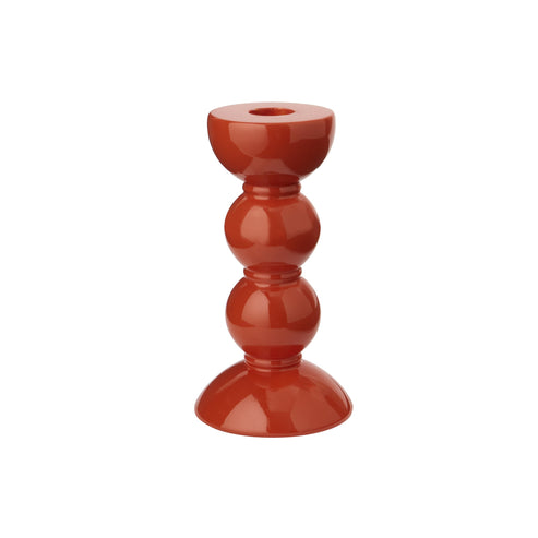 Addison Ross Medium Orange Bobbin Candlestick - 14cm

