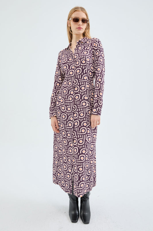 Compania Fantastica Geometric long shirt dress