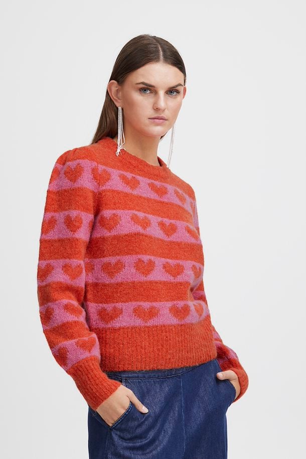 ICHI Estelle Pullover in Orange.com