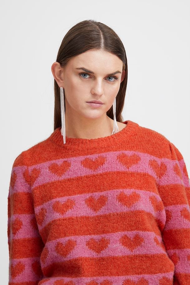 ICHI Estelle Pullover in Orange