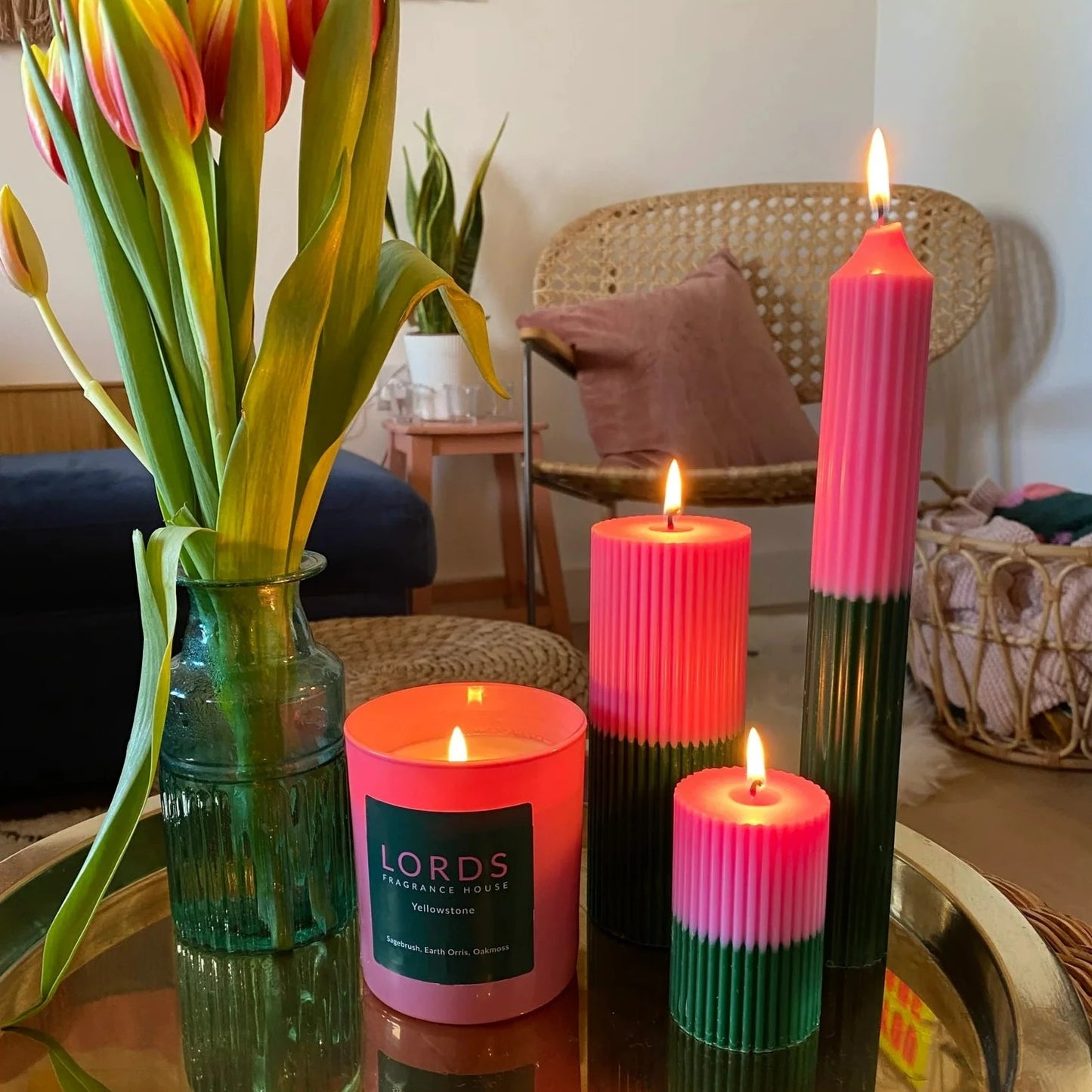 Handmade Medium Pillar Candle - Fragranced