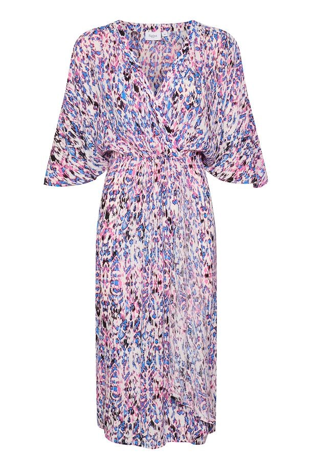 Saint Tropez Everley Wrap Dress in Pink Ikat Print