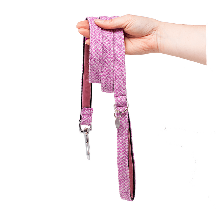 Stocky & Dee Harris Design - Luxury Dog Lead - Pink & Dove