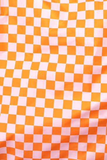 Kind Bag Checkerboard Pink & Orange Medium Reusable Bag