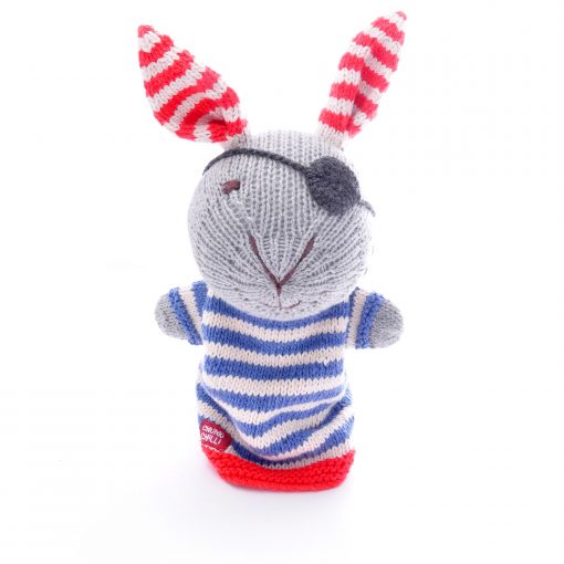 Pirate Rabbit Hand Puppet in Organic Cotton