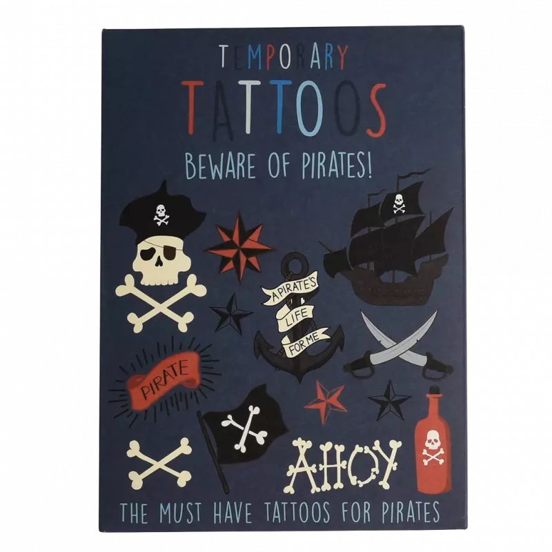 Childrens Temporary Tattoos - Beware of Pirates