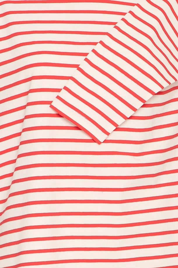 Fransa Siva Tee in Poinsettia Mix Stripe