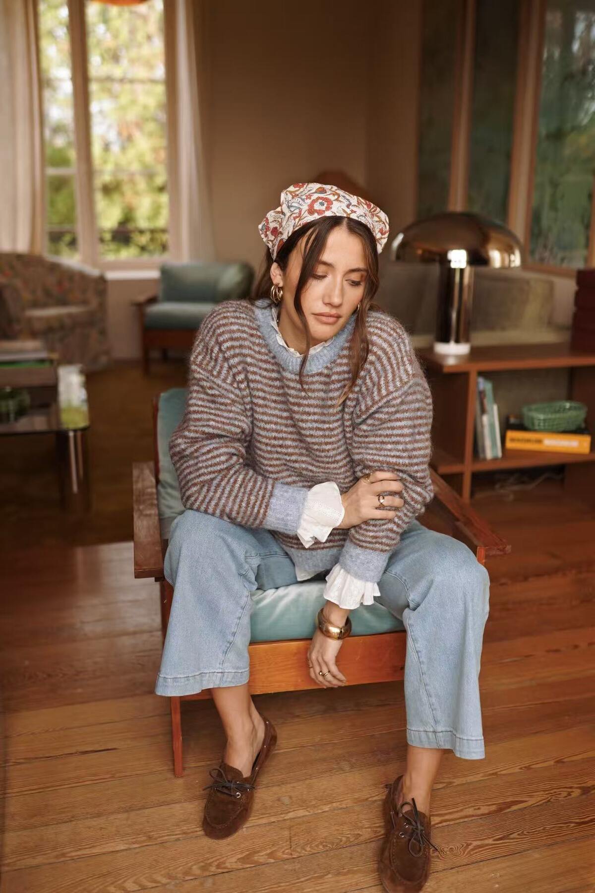 Etta Soft knit Sweater with stripes