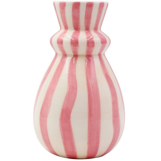 soft pink striped vase - Carolina Rayas Bilarinas vase by Que Rico
