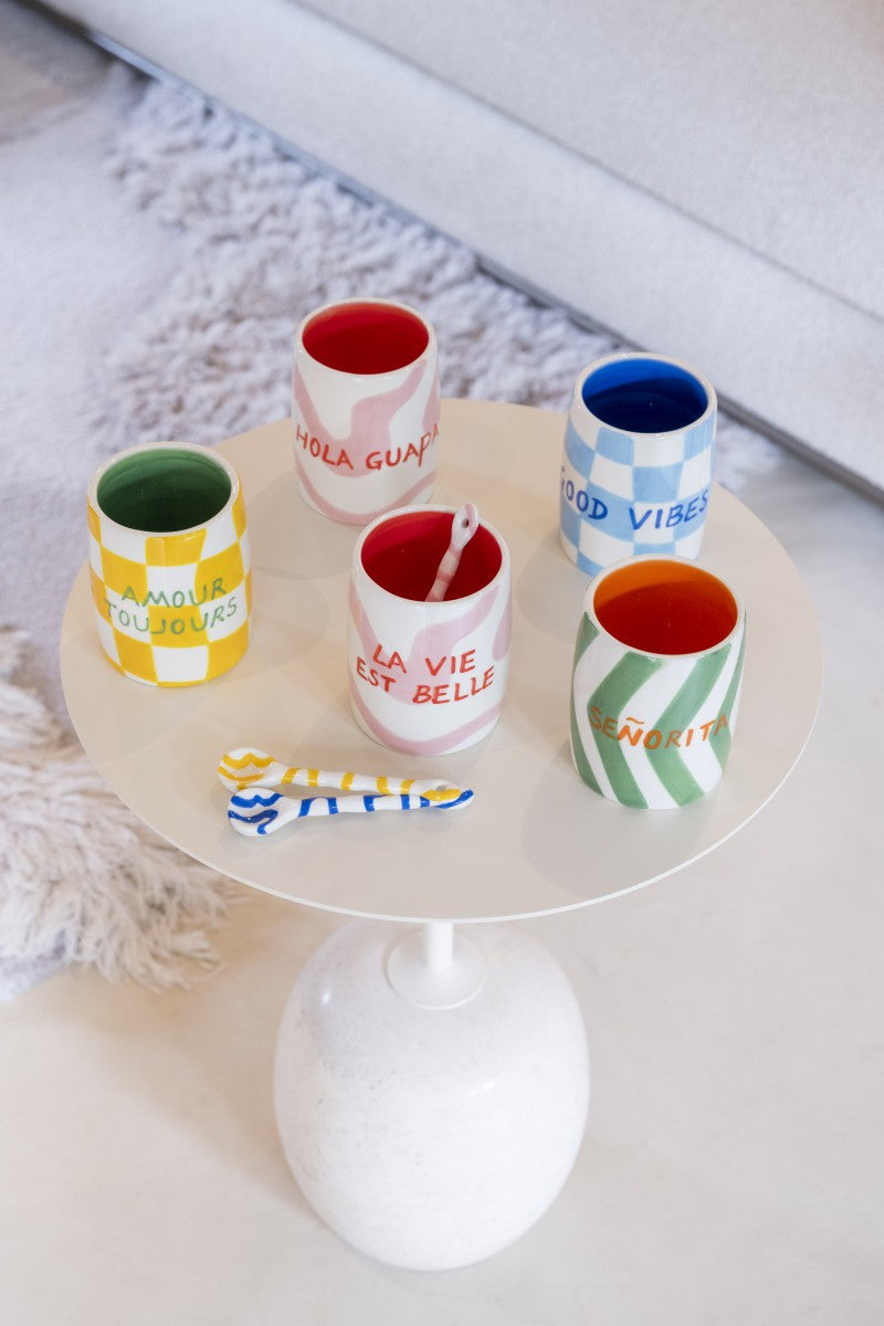 Que Rico TUMBLER ELIAS - Good Vibes (Crazy Squares)