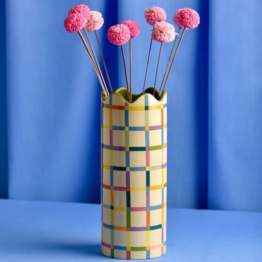 Raspberry Blossom Multi Coloured Vase