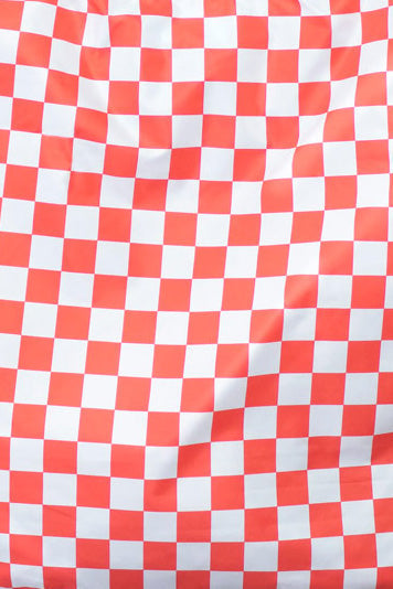 Kind Bag Checkerboard Red & Blue Medium Reusable Bag