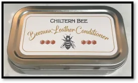 hand made leather conditioner in a tin