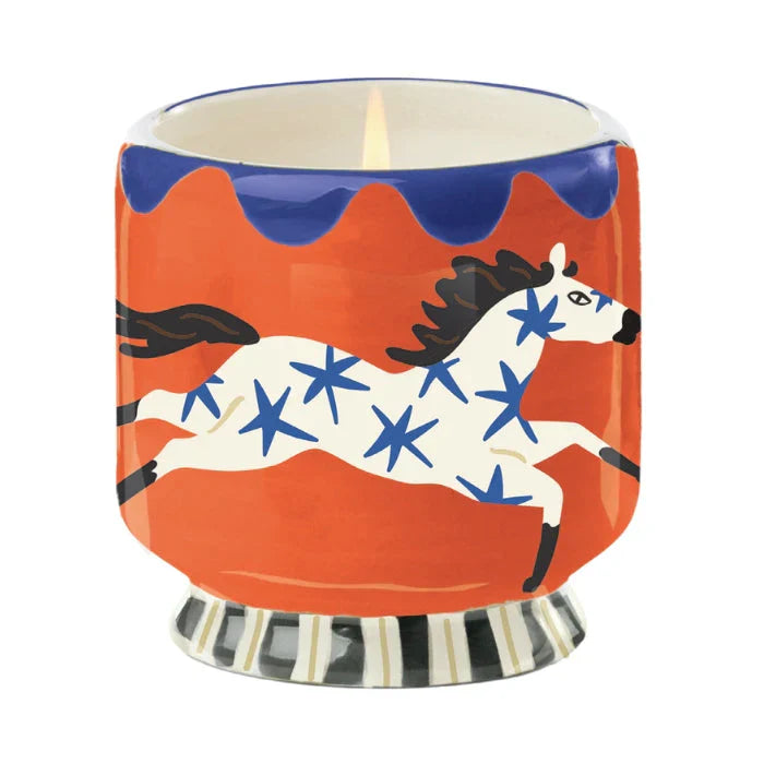 A Dopo 8oz/226g Horse Ceramic Candle - Sienna  Sunset