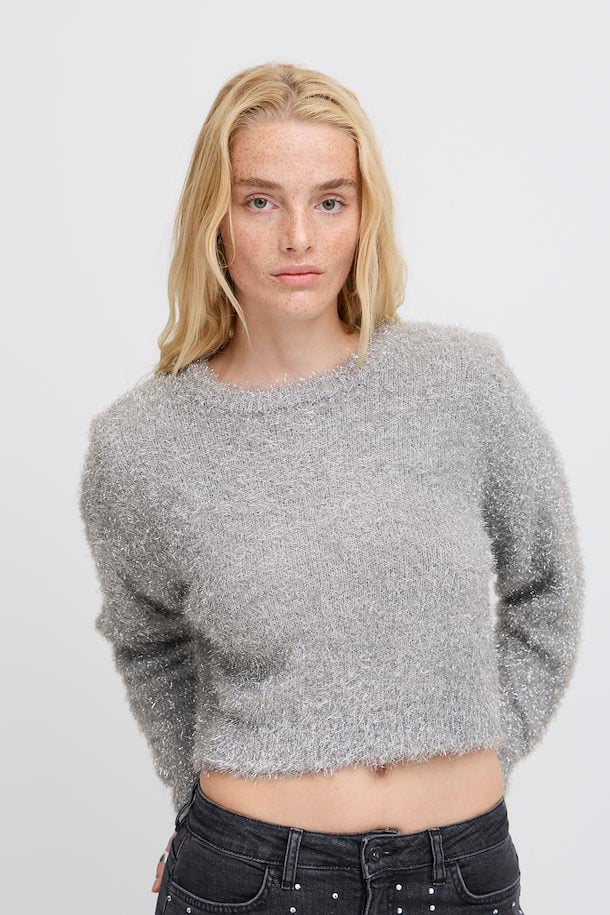 ICHI Blizi Pullover in Silver