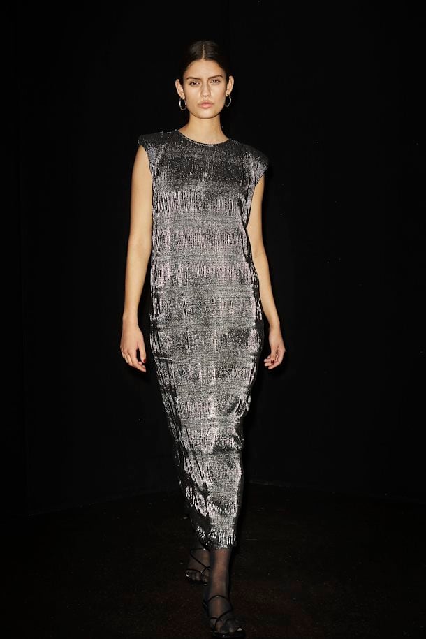 Gemma Dress in Silver by Soaked in Luxury