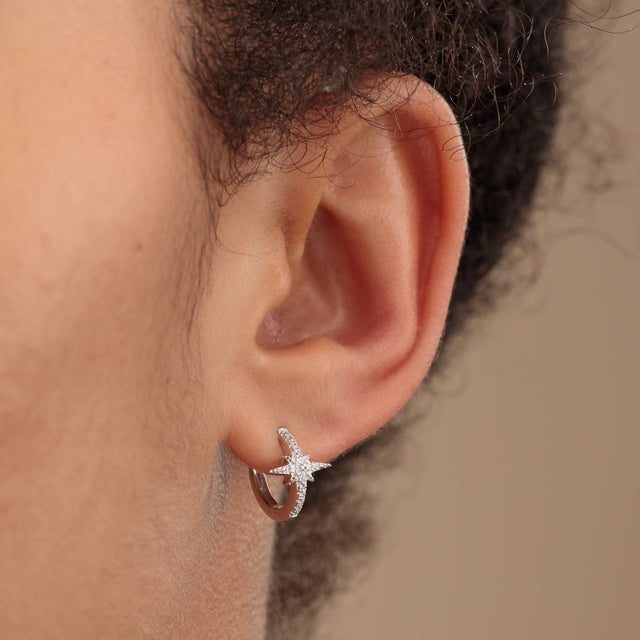 Starburst Huggie Earrings - Gold