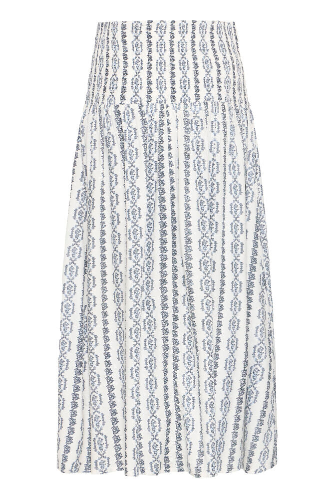 Fransa Sophia Skirt in Blue Art