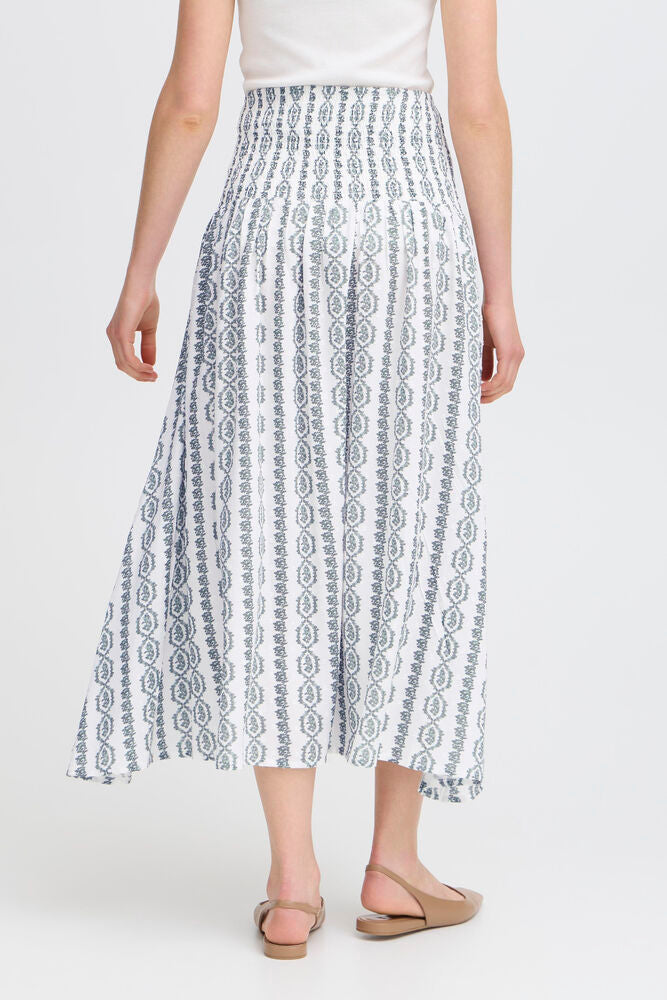 Fransa Sophia Skirt in Blue Art