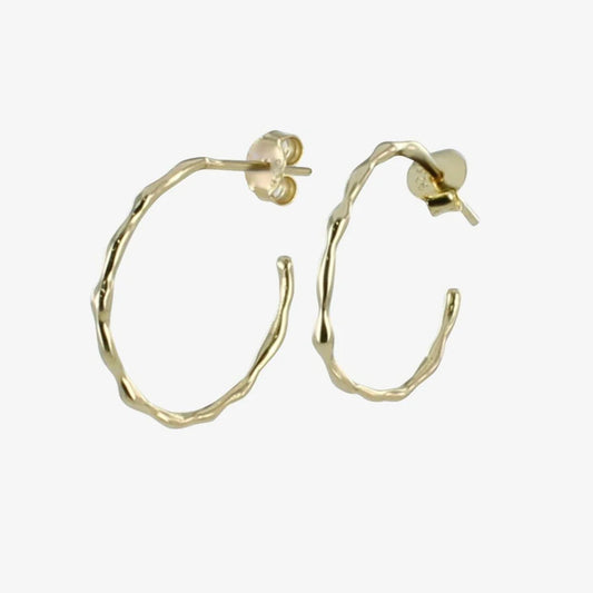 18ct gold plated twisted hoops