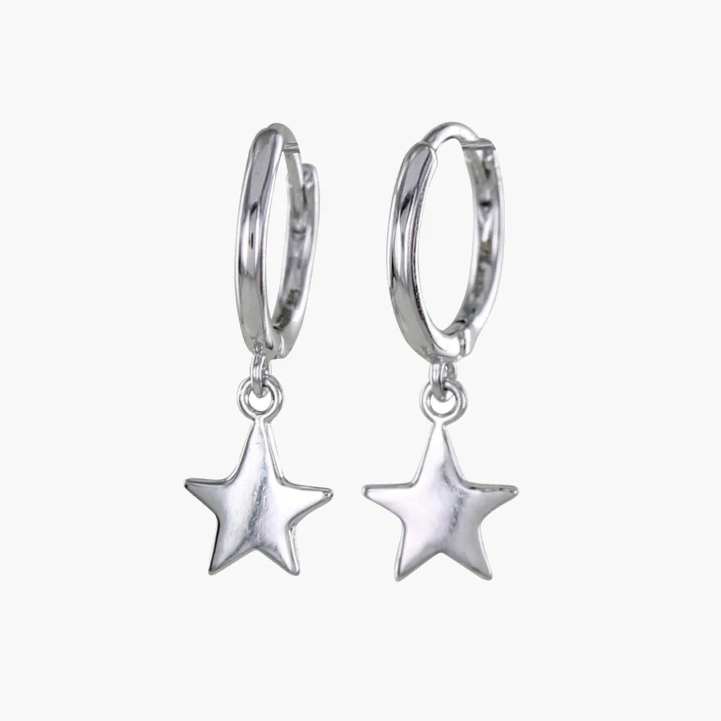 Sleepy Star Hoop Earrings