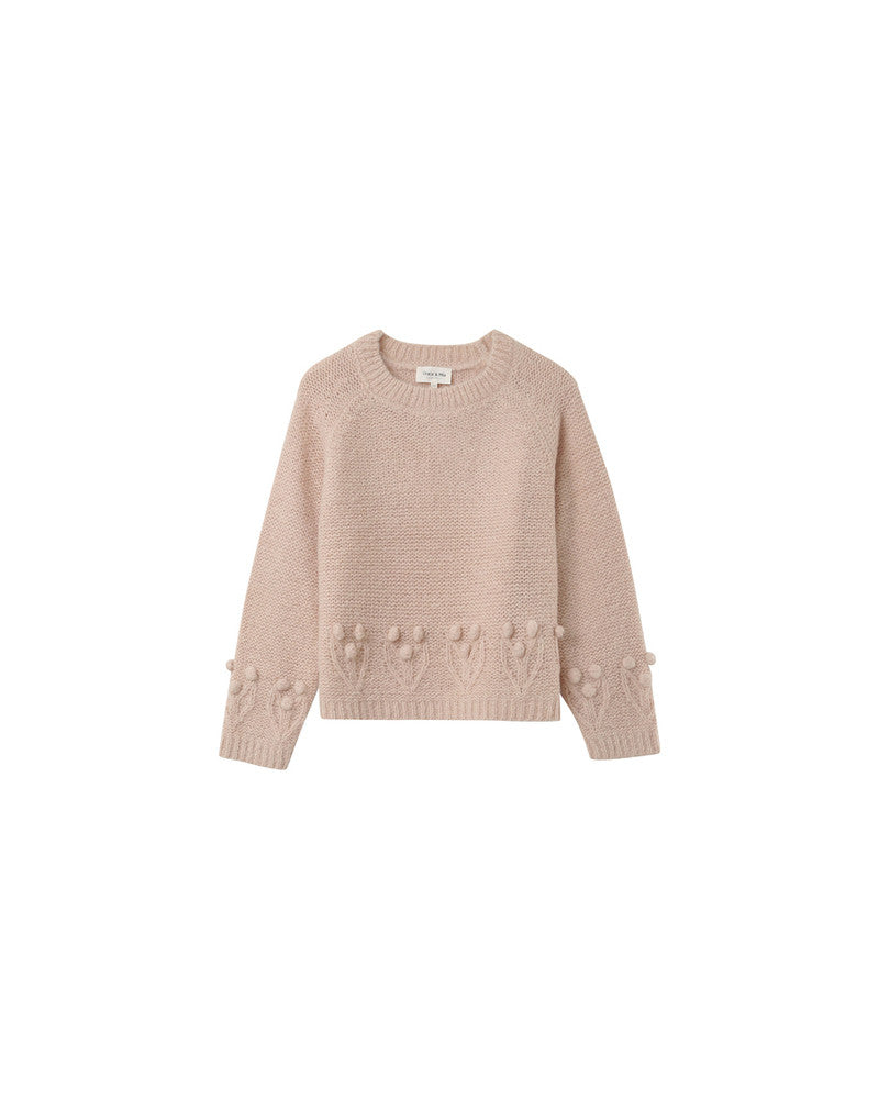 Grace & Mila Naurine Sweater in Pale Pink