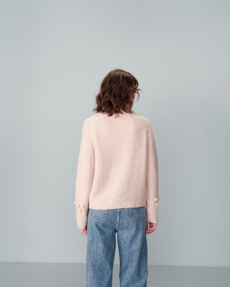 Grace & Mila Naurine Sweater in Pale Pink