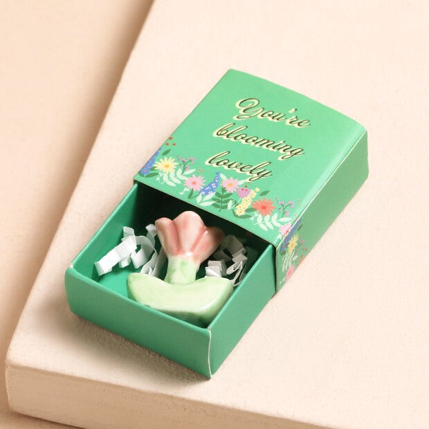 Lisa Angel Tiny Matchbox Blooming Lovely Ceramic Flower Token