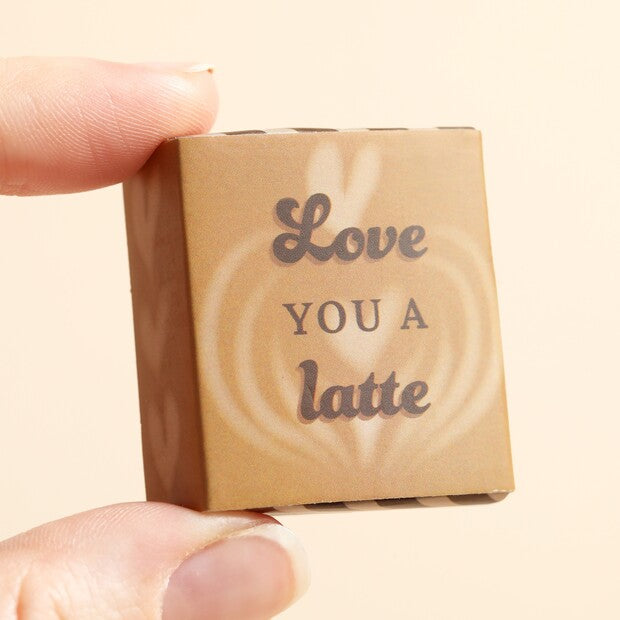 Tiny Matchbox Ceramic Latte Token