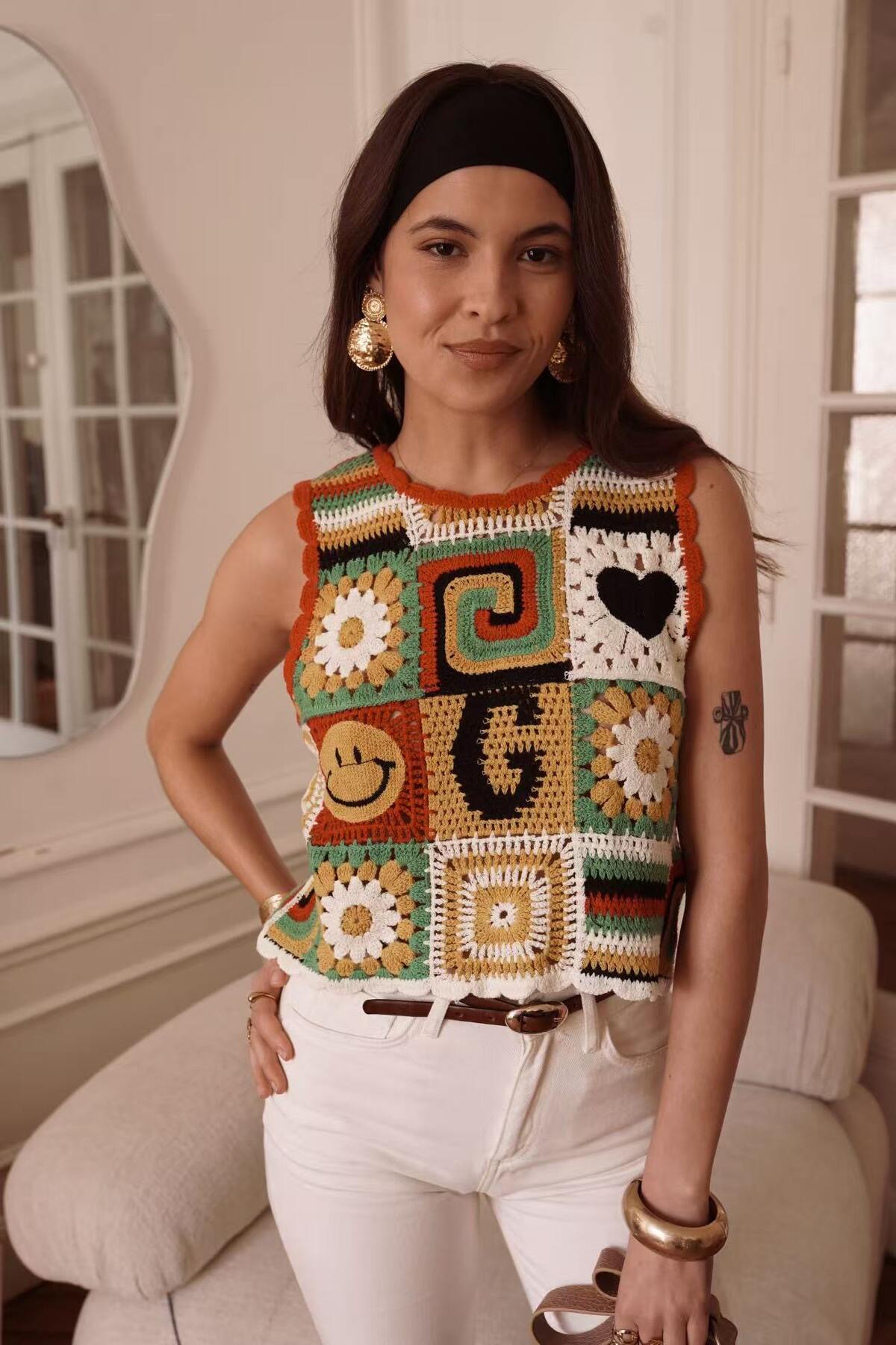 Jinni Sleeveless Crochet Top