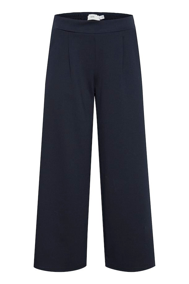 ICHI Kate SUS Ankle Length Trousers in Total Eclipse