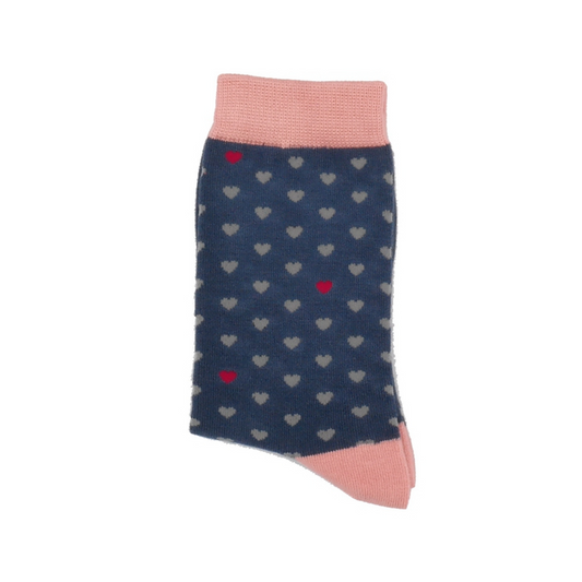 Miss Sparrow Little Heart Socks Navy