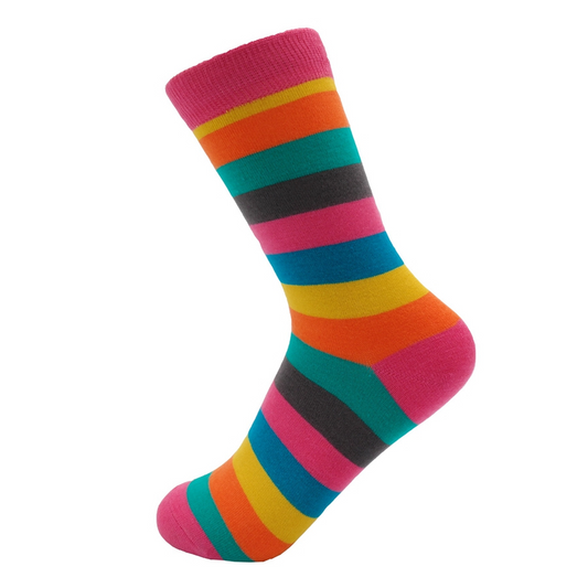 Miss Sparrow Thick Stripes Socks Bright