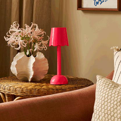Addison Ross Watermelon Scalloped LED Lamp