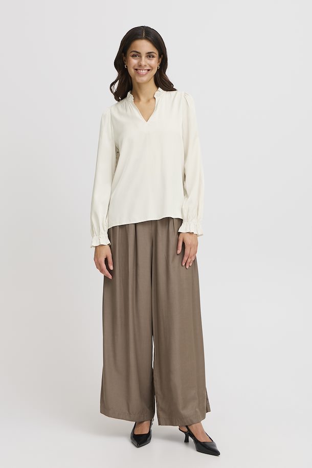 Fransa Diana Blouse in Whisper White