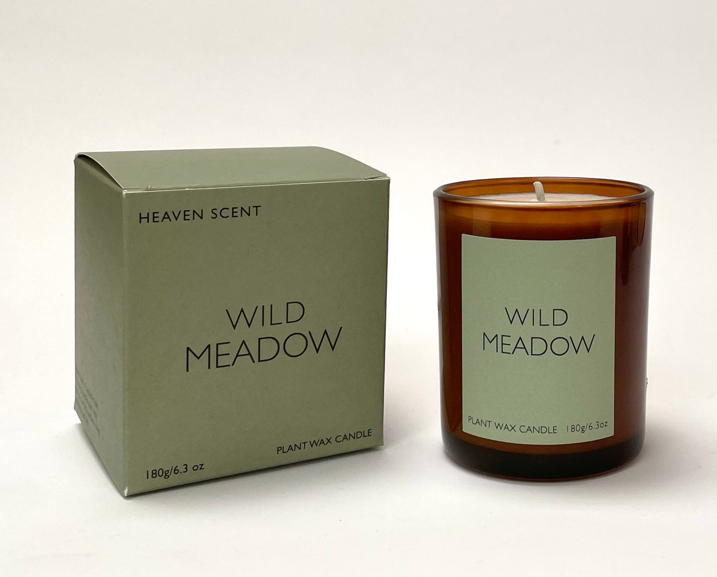 Wild Meadow 20cl Amber Glass Candle by Heaven Scent