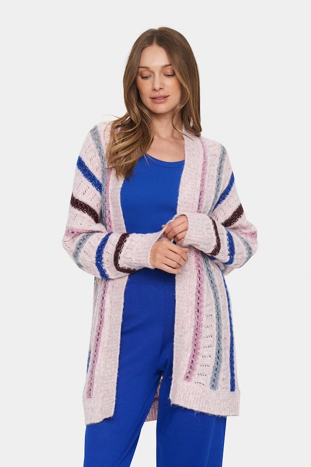 Saint Tropez Felisa striped Cardigan in Winsome Orchid