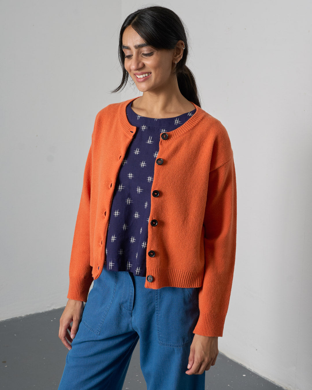 Bibico Eva Cardigan in Mandarin