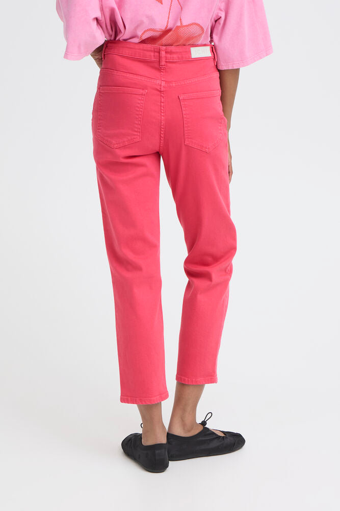 ICHI Ziggy Raven Denim Jeans in Azalea Pink