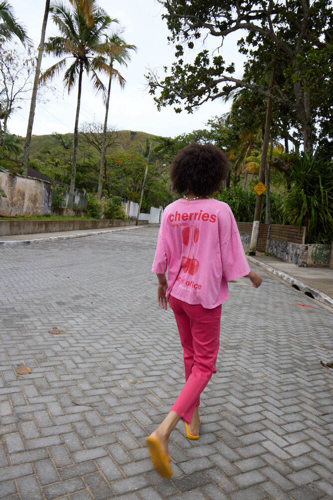 ICHI Ziggy Raven Denim Jeans in Azalea Pink