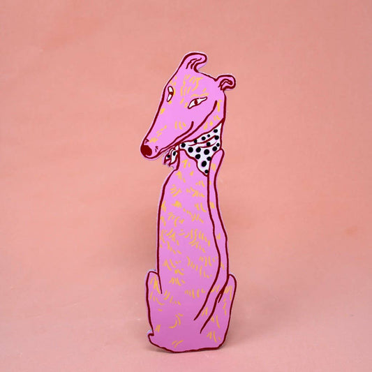 Ark Dog Tails Bookmark: Hot Pink