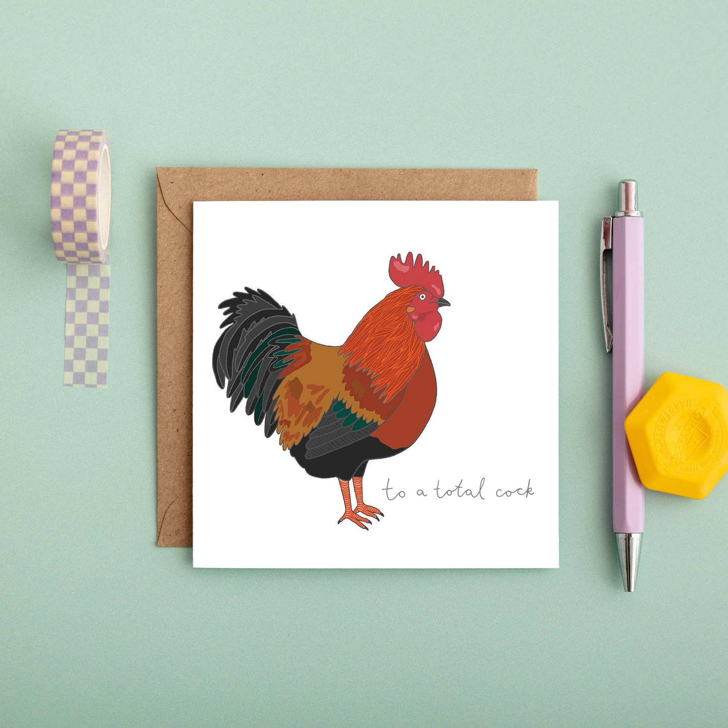 You've Got Pen on Your Face - Cock Greeting Card