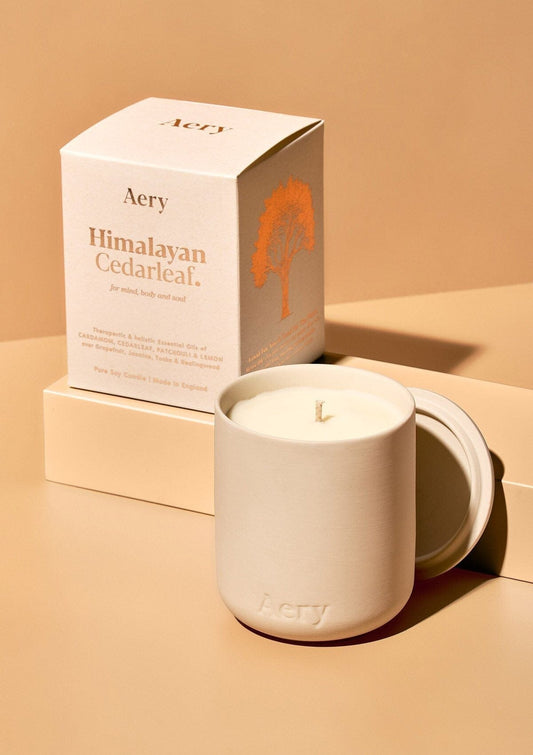 Aery Himalayan Cedarleaf Candle in ceramic pot