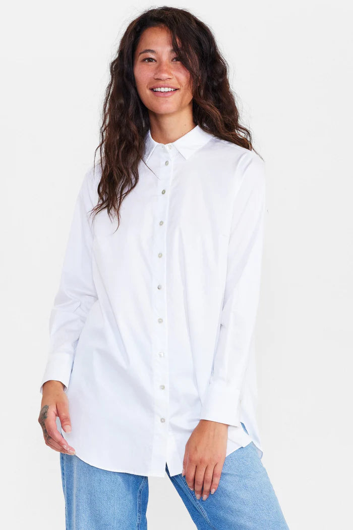 Nuhelen Shirt in Bright White by Numph 