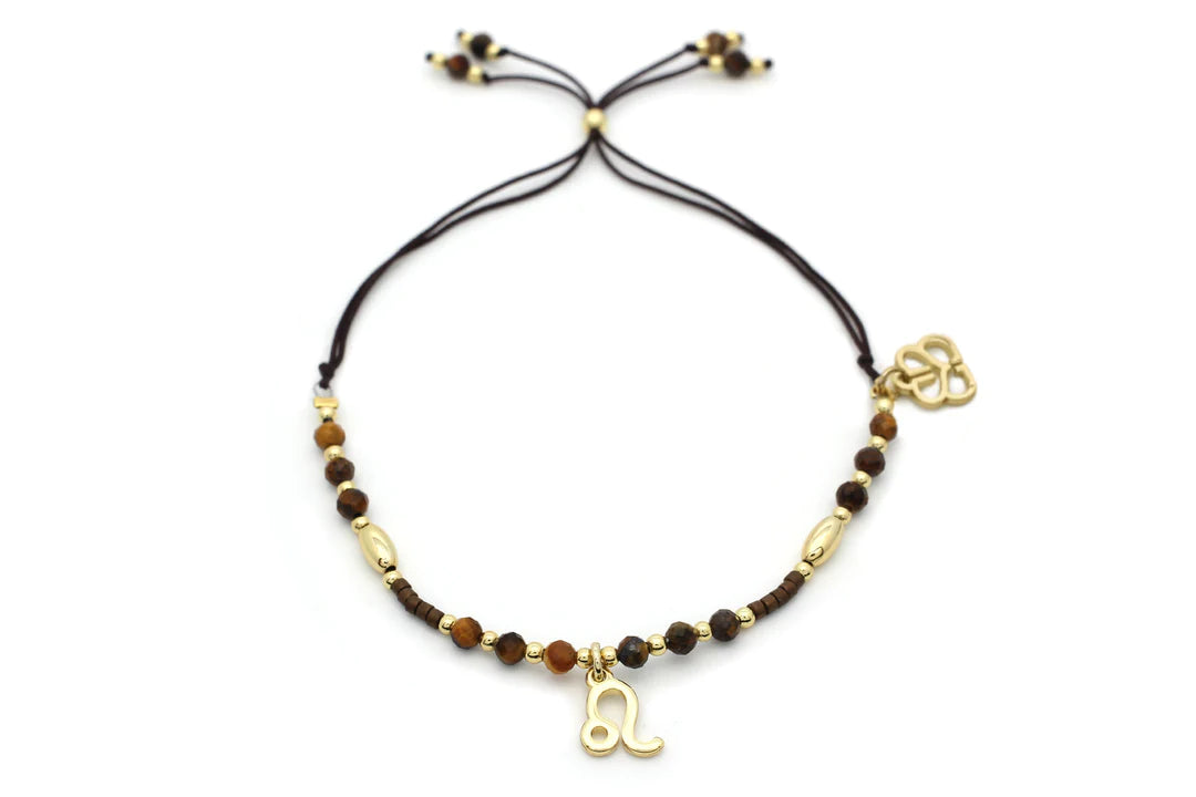 Zodiac Gold Gemstone Bracelet - Leo 