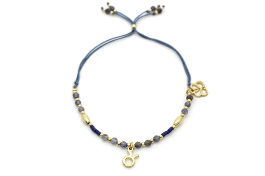Gold Gemstone Bracelet with lolite