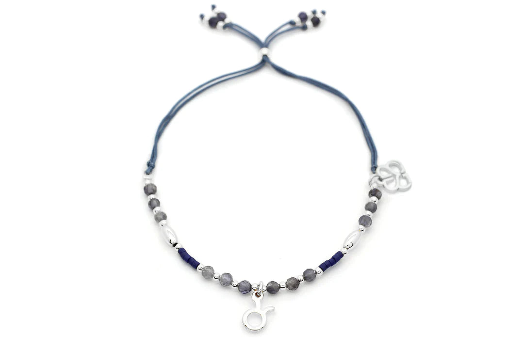 Silver Gemstone Bracelet with lolite