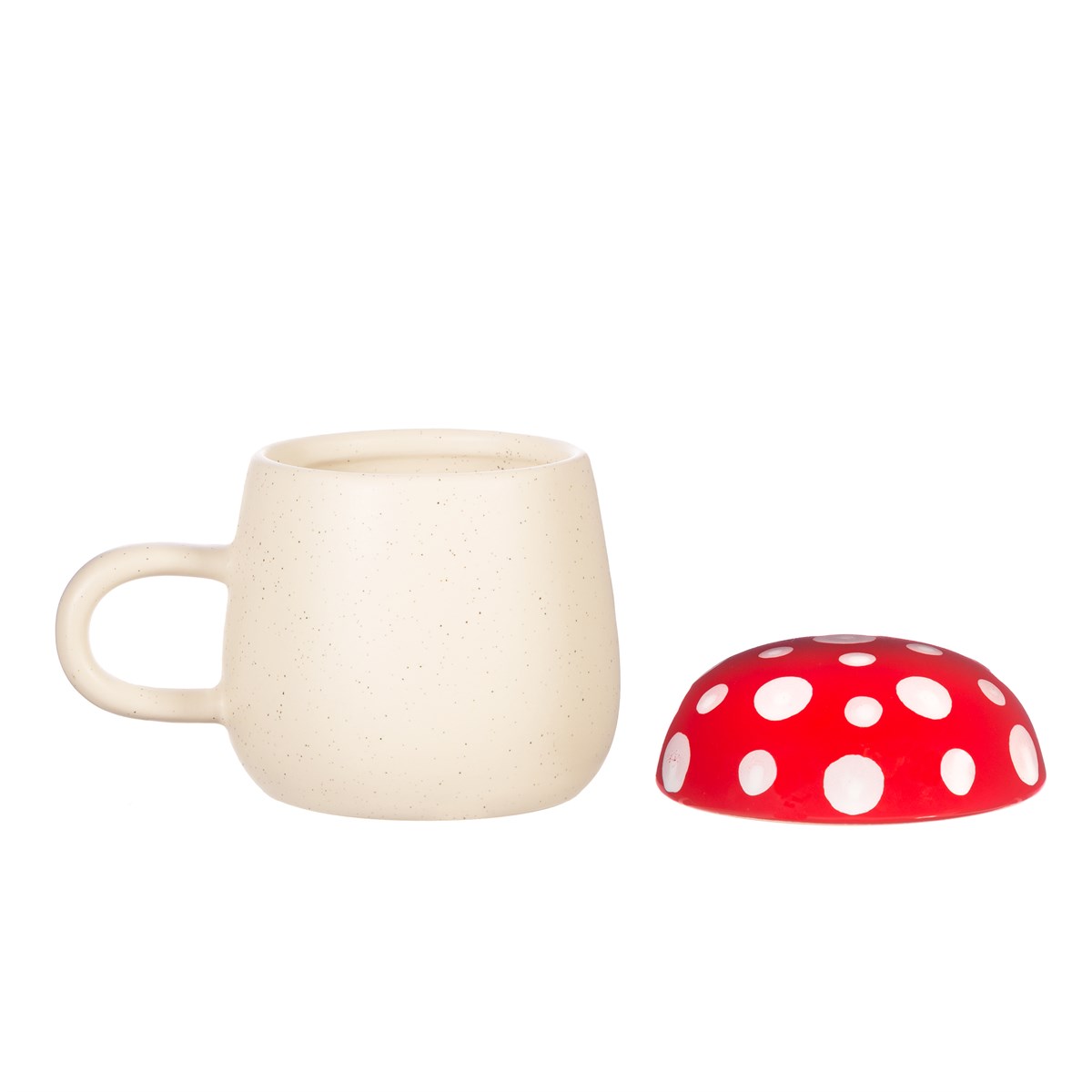 Red Mushroom Mug with Lid